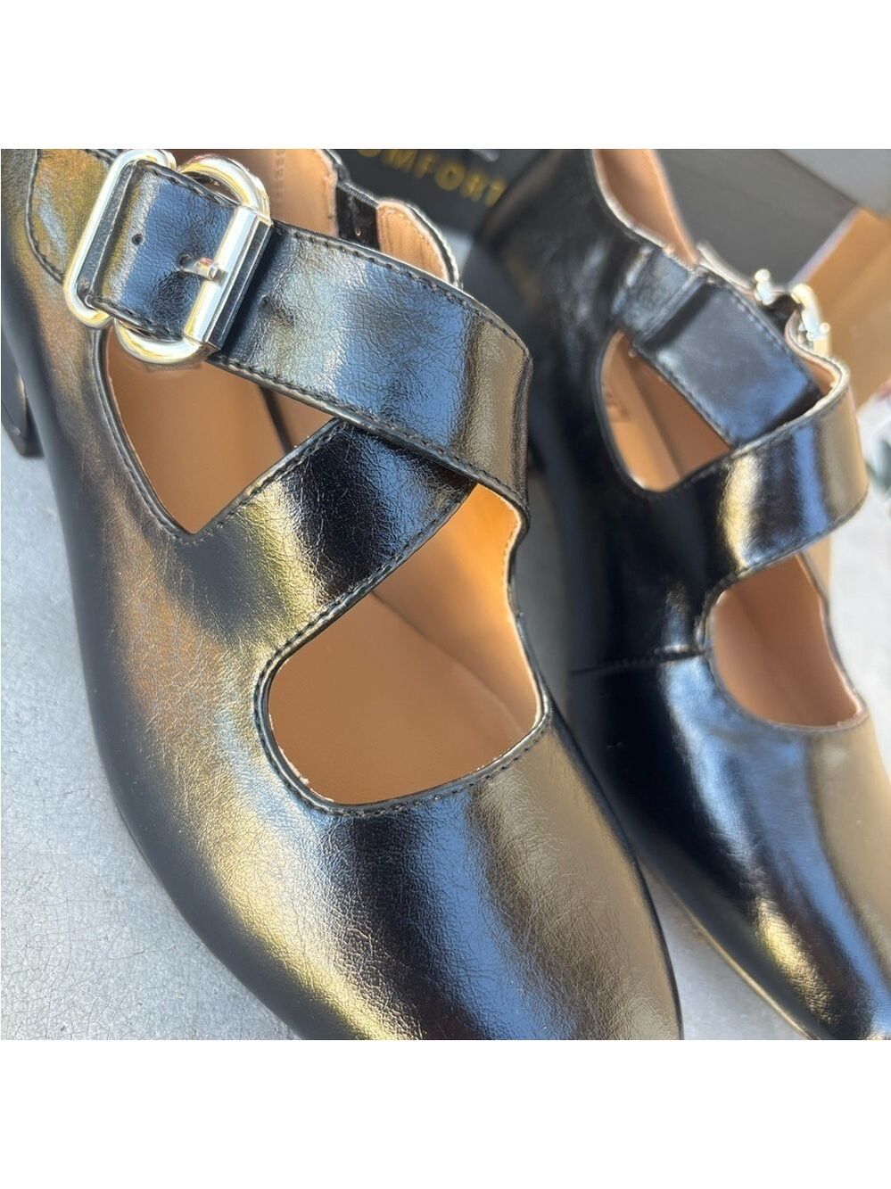 Women Ballet Flats Shoes Buckle Low Heels - Picture 9 of 11